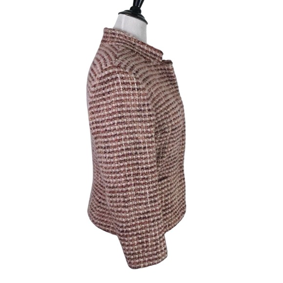 TALBOTS Pink Tweed JACKET BLAZER 16 Wool Office Career Church Preppy Academia - Picture 13 of 16